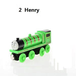 Wooden Magnetic Trains Toys Track Railway Vehicles Toys Wood Locomotive Cars for Children Kids Gift Trains Model