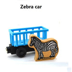 Wooden Magnetic Trains Toys Track Railway Vehicles Toys Wood Locomotive Cars for Children Kids Gift Trains Model