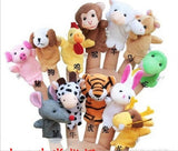 Family Finger Puppets Cloth Doll Baby Educational Hand Cartoon Animal Toys Sets