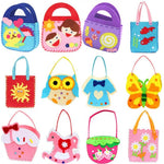 Applique Bag Kids Children Handmade Montessori Toys Non-woven Cloth Cartoon Animal Flower Bag Craft Art Craft Gift  diy toy-20